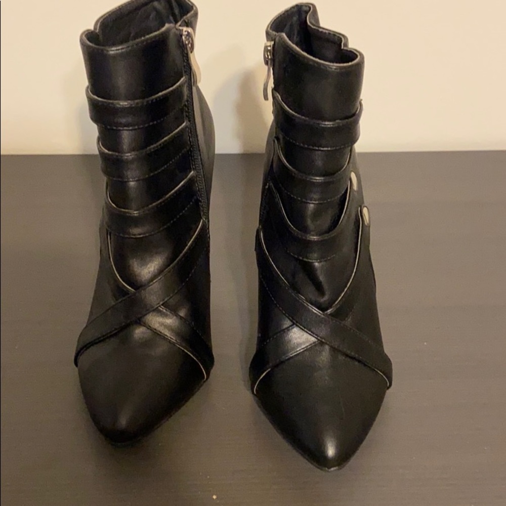 Bucco black booties, 7M
